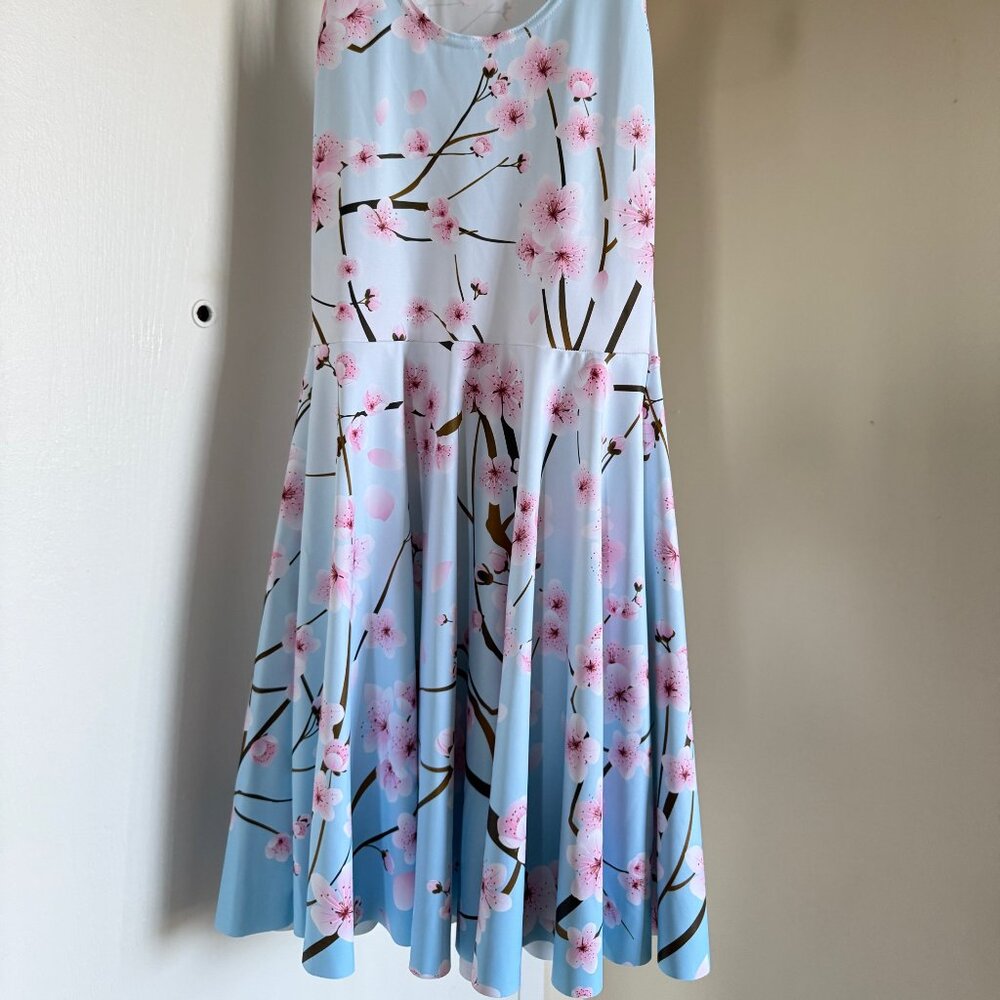 Blackmilk - Cherry Blossom Reversible  Skater Dress, Size Small (Long Torso)